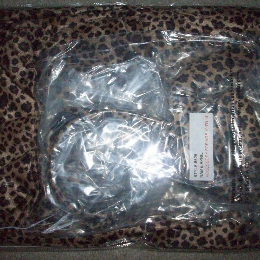 Sexy Leopard Dress Ears Cheetah Cougar Complete Costume Women Juniors XS  0/1
